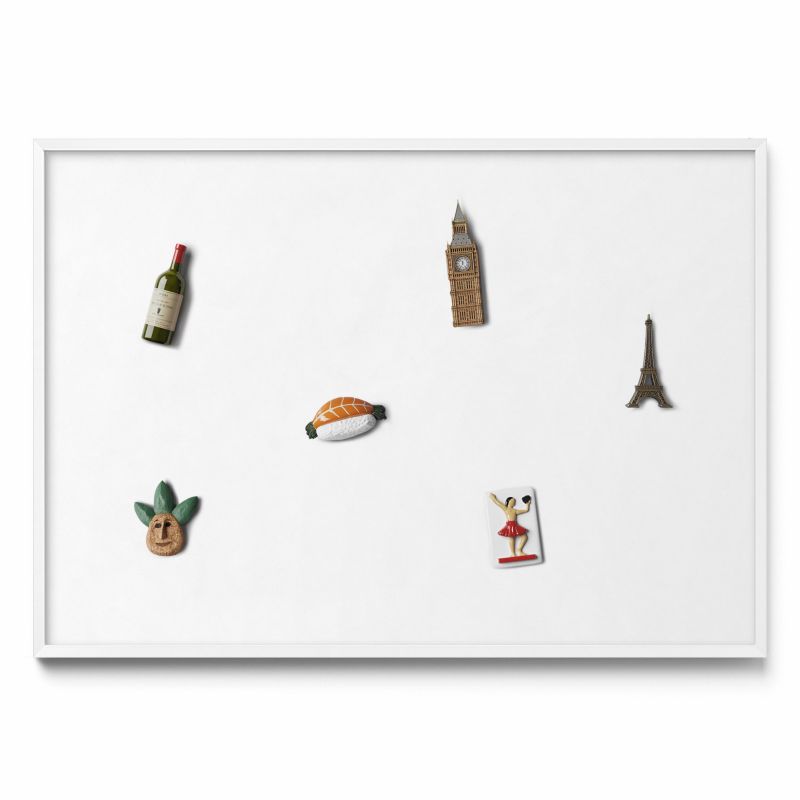 Tablica magnetyczna na ścianę Tulup 100x70 cm Kolor biały w białej ramie 1 szt.