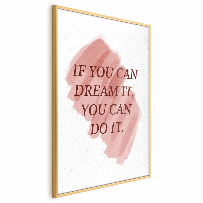 Plakat Artgeist You Can Do It 60x90 cm z ramą złotą bez marginesu 1 szt