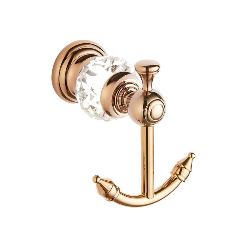 Podwójny haczyk na ręcznik Mexen Estela różowe złoto 1 szt.