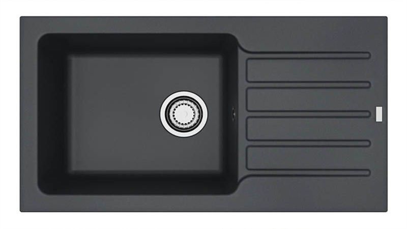 Zlewozmywak granitowy Alveus Niagara 90 kol. 91 czarny (77,5x43cm) 1-komorowy 1szt.