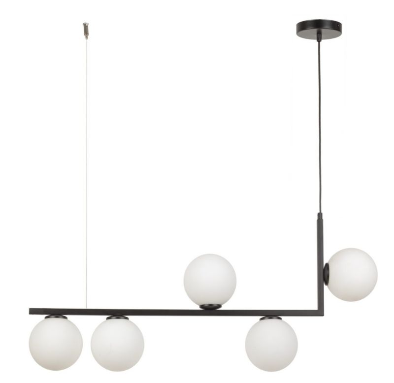 Lampa wisząca Sigma Lighting Andy 4216 czarno-biała dekoracyjna 5xG9 x 1 szt.