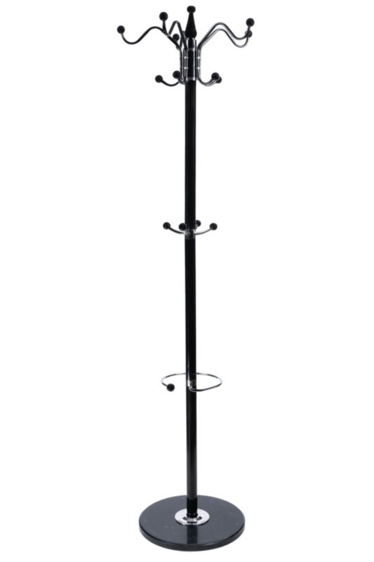 Wieszak na ubrania Bauerkraft stojący obrotowy marmurowa podstawa czarny 1 szt.