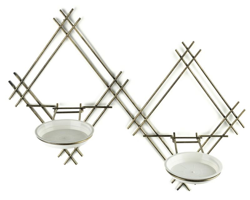 Kwietnik ścienny Dąstal Metalowy Złoty 60x26x41 cm 1 szt.