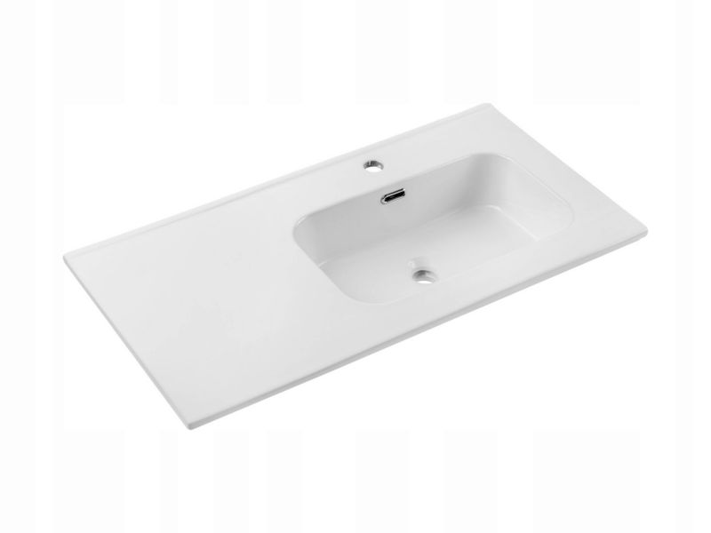 Umywalka meblowa Furnidea 90 cm wpuszczana z blatem biały połysk GO 2 1 szt.