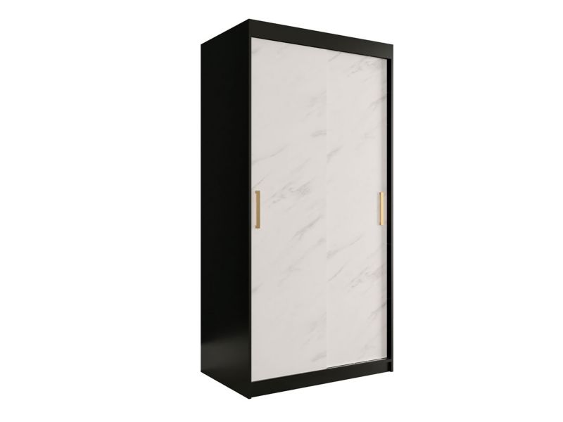Szafa MIRJAN 24 Marmur T 100 czarny mat / biały marmur 1 szt.
