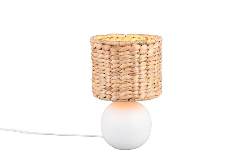 Lampa stołowa Trio Vina biało-brązowa 1 x E27 x 40W IP20 wym: 29 x 18 x 18 cm ceramika - 1 szt.