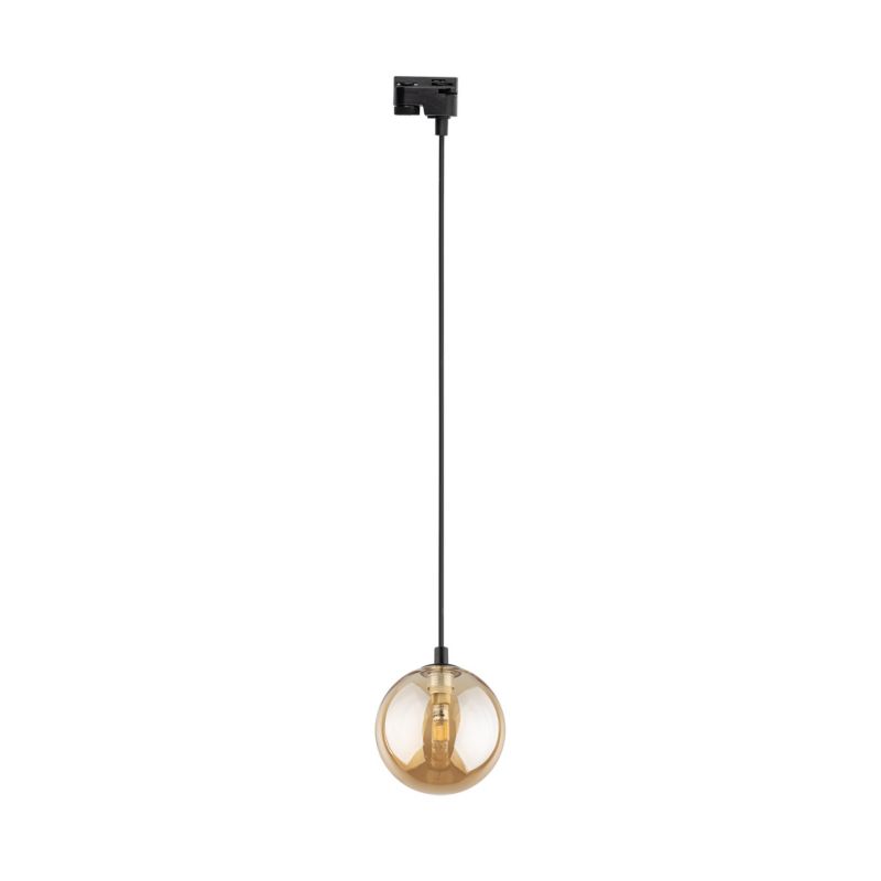 Lampa wisząca TK-Lighting na szynoprzewód Tracer Black Amber Glass Wisząca 1 G9 - 1szt.