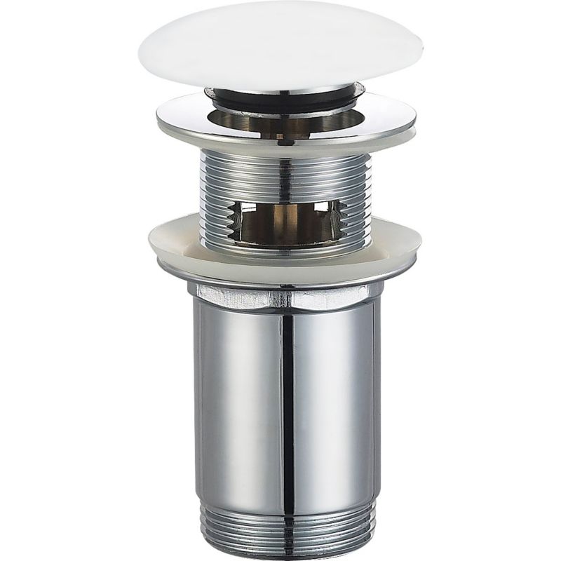 Korek do umywalki Oltens Halsa klik-klak biały z przelewem 1 szt.