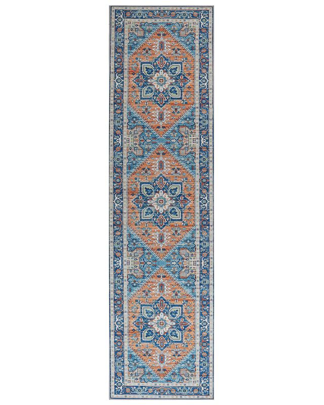 Dywan 80 x 300 cm niebiesko-pomarańczowy Ritapuram 1 szt.