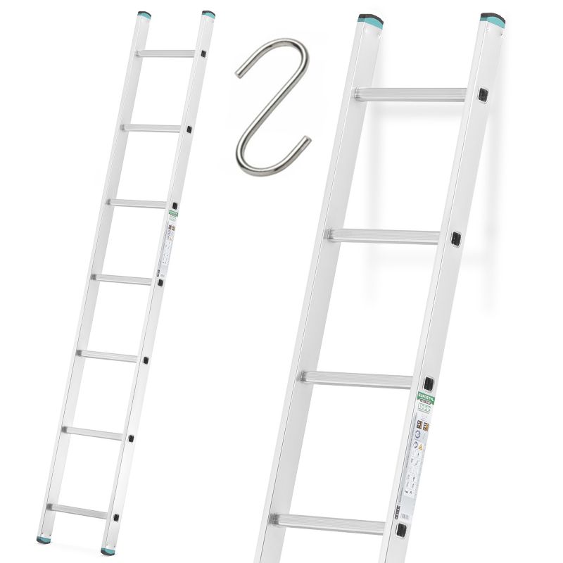 Drabiny drabina aluminiowa przystawna ALOSS mocna TUV 1x7 - 1,99m 1 szt