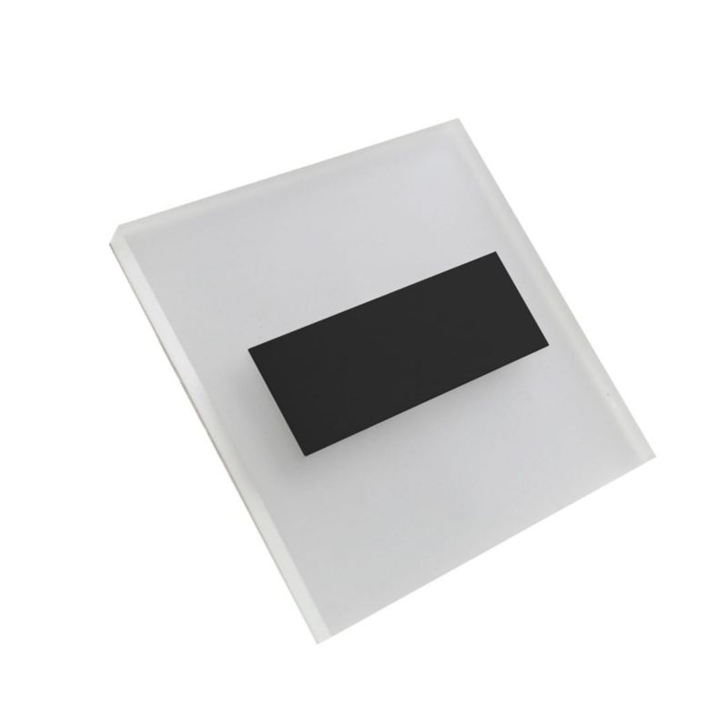 Oprawa oświetleniowa schodowa Eko-Light Lumi czarno-biała LED 0.6W 3000K 13lm IP20 wym: 7,5 x 2,3 cm kwadratowa - 1 szt.