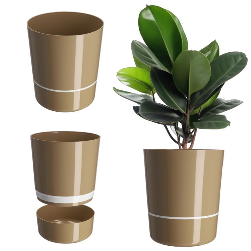 Doniczka KADAX Osłonka Na Kwiaty 25 cm Dwuczęśćiowa Na Rośliny Kwietnik Plastik 1 szt.