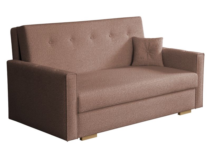 Kanapa rozkładana MIRJAN 24 Viva Sonic III bukla brudny róż 1 szt.