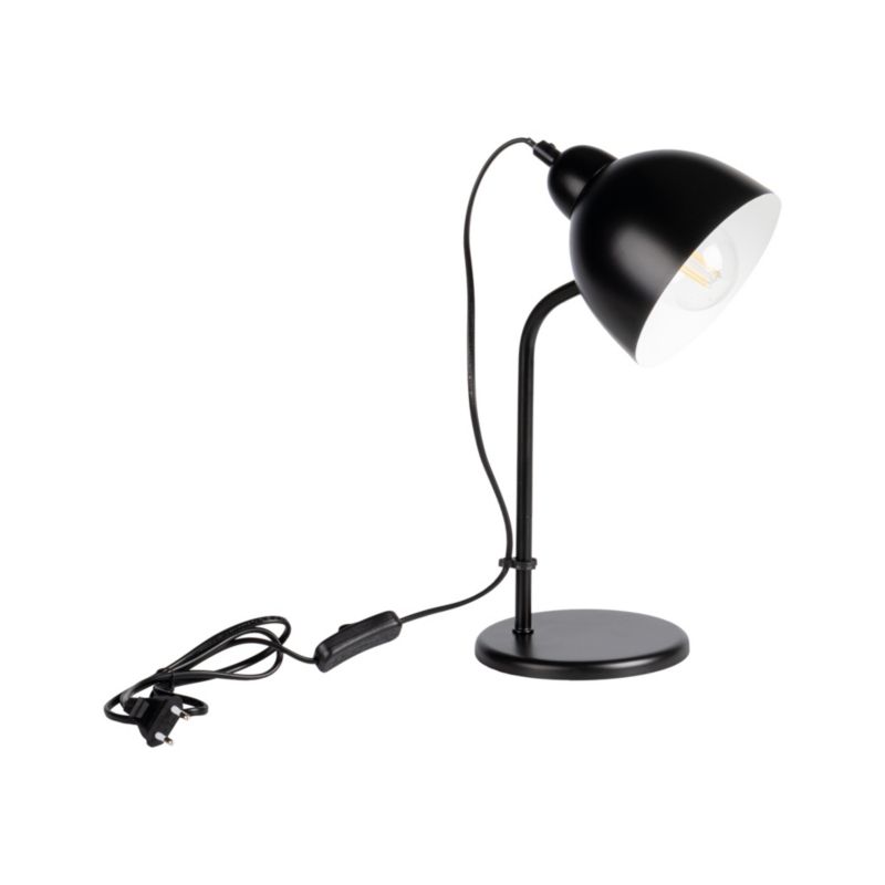 Lampka biurkowa LightLogic LL DZIB TL E27 B 66397 nocna czarna szkolna 5W 1 szt.