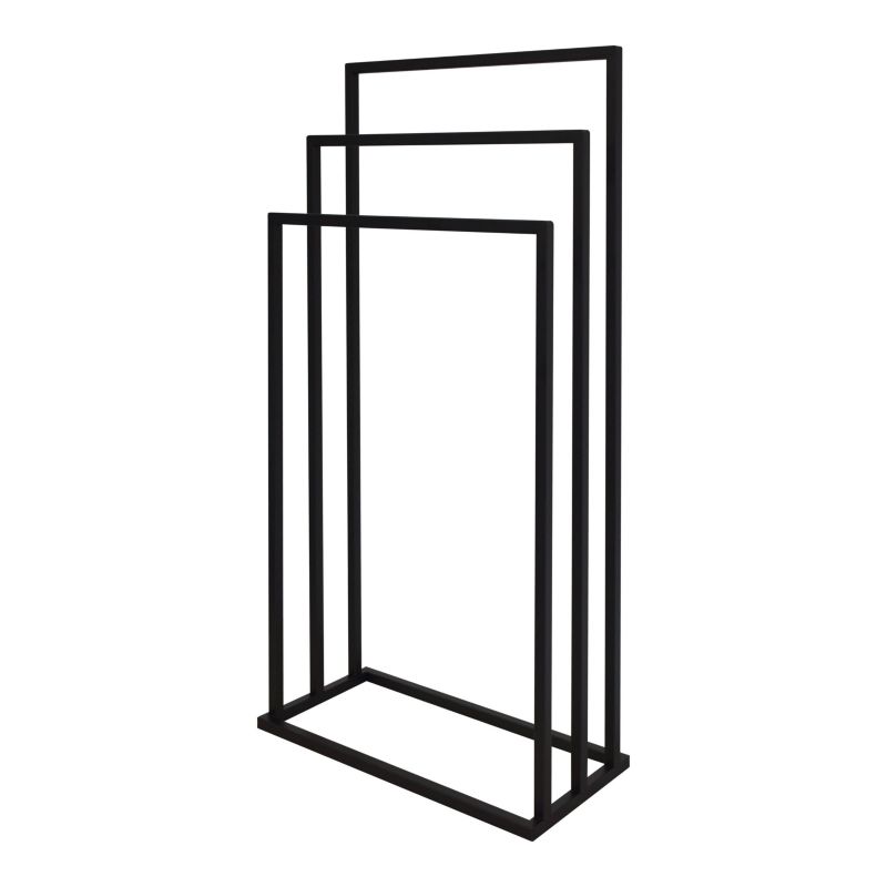 Stojak na ręczniki Sepio 3-ramienny czarny 1 szt.