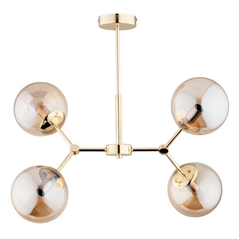 Lampa wisząca Alfa Foton 1199 złoto-bursztynowy nowoczesna 4xE14 x 10W 1 szt.