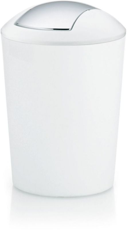 Kosz na śmieci Kela Marta z ruchomą pokrywą biały 5L plastikowy łazienkowy 1 szt.