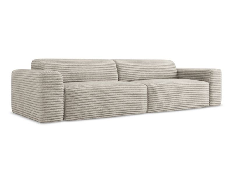 4-osobowa kanapa modułowa LaMiaSofa BOVA z tkaniny sztruksowej 300x104 cm ciemny beż 1 szt.