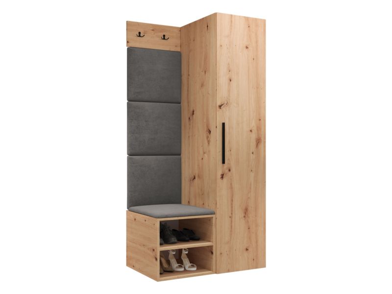 Garderoba MIRJAN 24 Medi III dąb artisan + szary 1 kpl.
