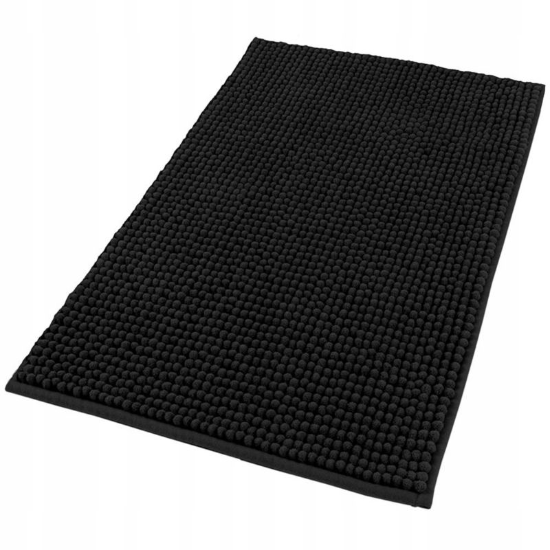 Dywanik łazienkowy Rodeno 50x80 czarny miękki antypoślizgowy 1 szt.