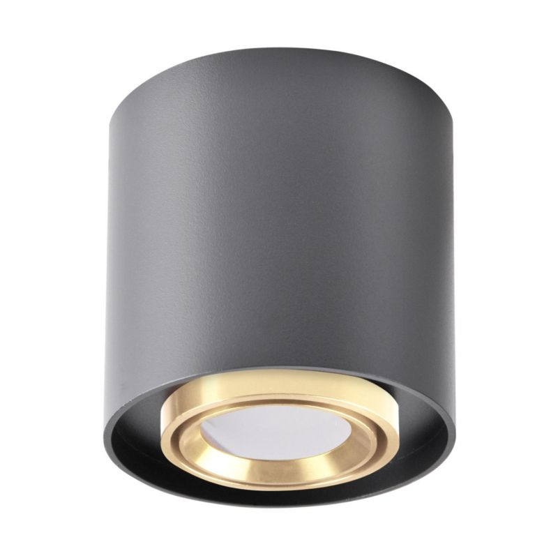 Reflektor sufitowy Polux Xeno czarno-złoty 1 x GU10 x 10W IP20 wym: 9,8 x 10 x 10 cm - 1 szt.