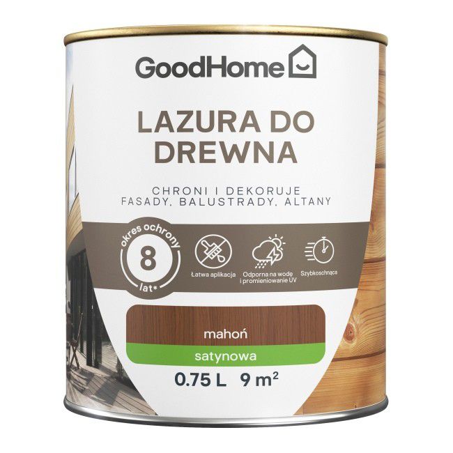 Lazura GoodHome 8 lat mahoń 0,75 l