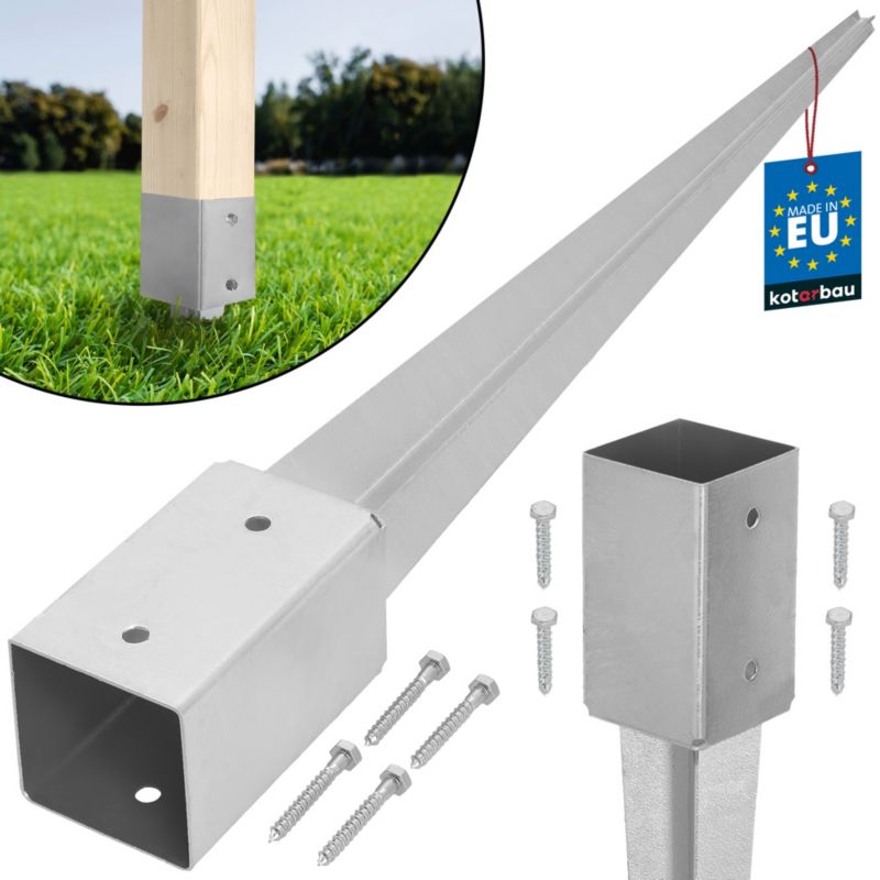 Podstawa słupa KOTARBAU kotwa wbijana do ziemi stalowa 80x80x750 mm 1 szt.