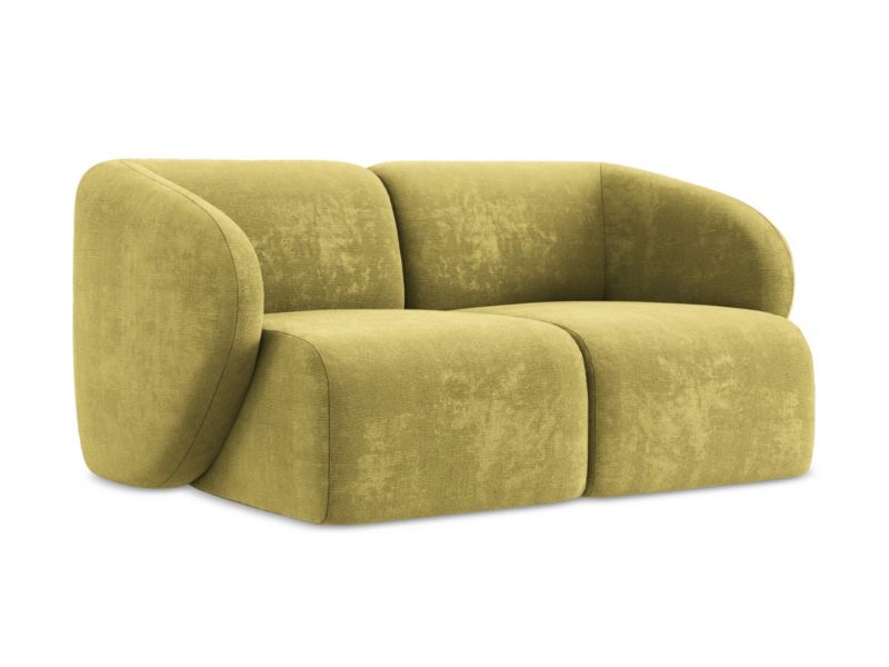 Modułowa sofa 2-osobowa LaMiaSofa CERVO z tkaniny szenilowej 174x94 cm limonkowy 1 szt.