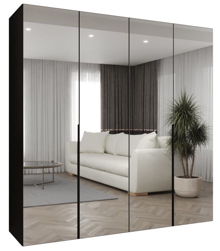 Szafa uchylna otwierana ALICANTE 3 200 wys 202 cm Czarny + Czarny 1 szt