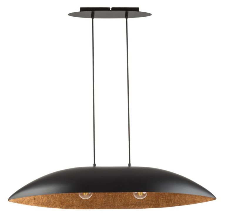 Lampa wisząca Sigma Lighting Gondola czarno-miedziana wym: 90 x 84 x 25 cm 2xE27 x 1 szt.