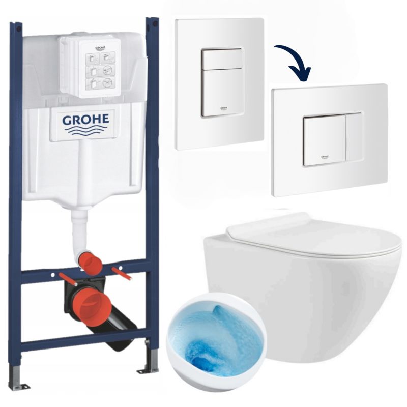 Miska Domotechnika ze stelażem Geberit i przyciskiem 1szt