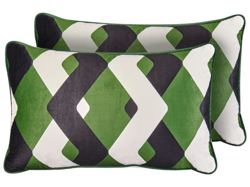 Zestaw 2 poduszek ogrodowych Sway Wzór geometryczny 30 x 50 cm Kolorowy 1 par.