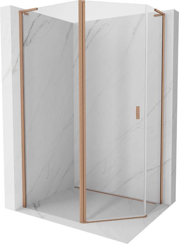 Kabina prysznicowa Mexen Mist L miedź szczotkowana 90x80 cm 1 szt