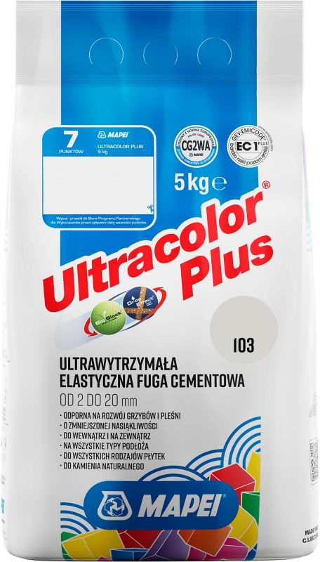 Fuga elastyczna Mapei Ultracolor Plus 103 księżycowy biały 5 kg