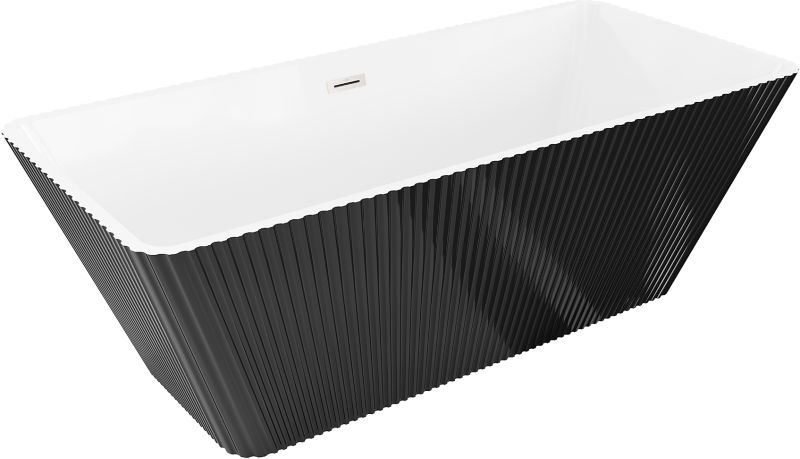 Wanna wolnostojąca Mexen Tava biało-czarna 170x75 cm 1 szt.