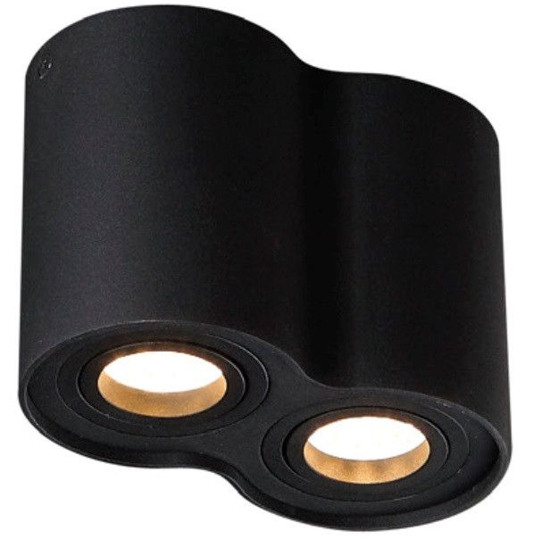 Oprawa sufitowa spot Maxlight Basic Round czarny 2 x GU10 x 50W IP20 wym: 12,5 x 17,5 x 9,5 cm - 1 szt.