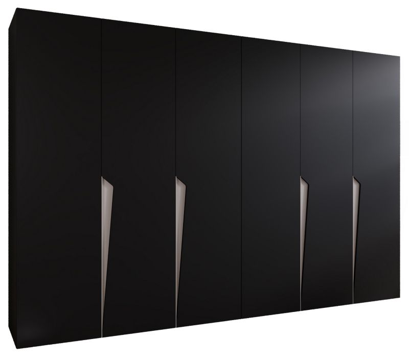 Szafa uchylna otwierana Abiks PIANO 1 300 (2x150) wys 202 cm Czarny + Kaszmir 1 szt