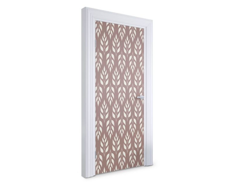 Samoprzylepna naklejka na drzwi Wallfluent 85x205 cm Liściasty wzór 1 szt.