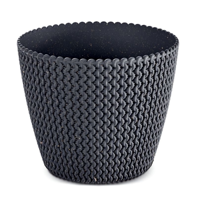 Doniczka EDANTI Osłonka Domowa 25,9 cm Na Stół Parapet Do Domu Antracytowa 1 szt.