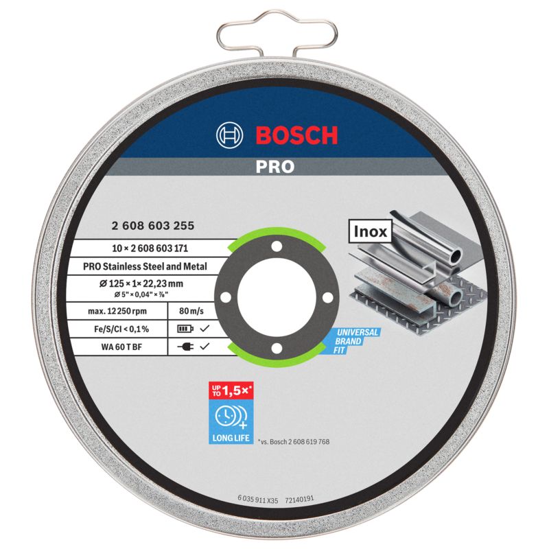 Tarcza do metalu Bosch 125 x 22,2 mm 10 szt.