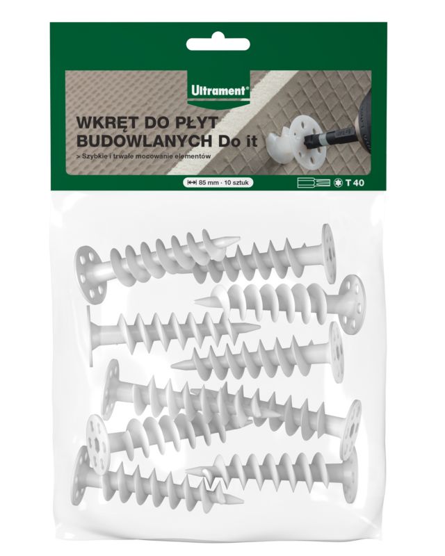 Wkręty do płyt budowlanych Ultrament Do it 10 sztuk
