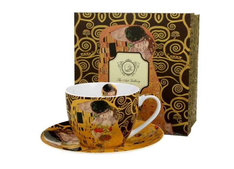 Filiżanka Gustav Klimt Duo 250 ml porcelanowa ze spodkiem 1 szt.