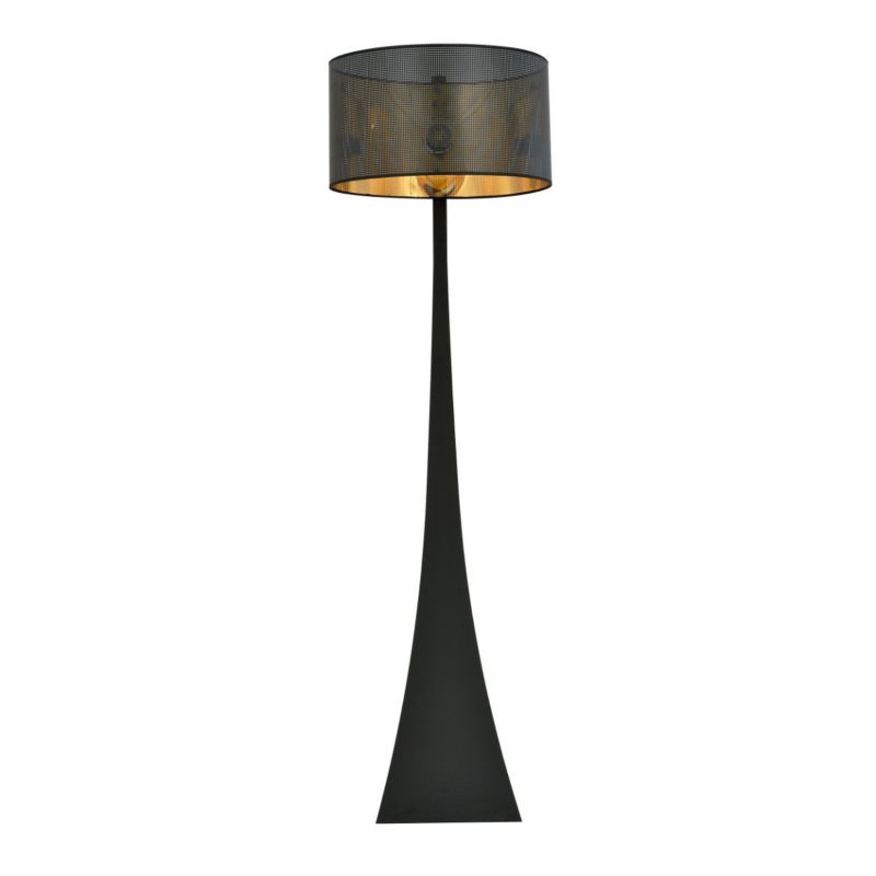 Lampa podłogowa stojąca Emibig Estrella czarno-złota 1 x E27 x 15W wym: 157 x 45 x 45 cm - 1 szt.