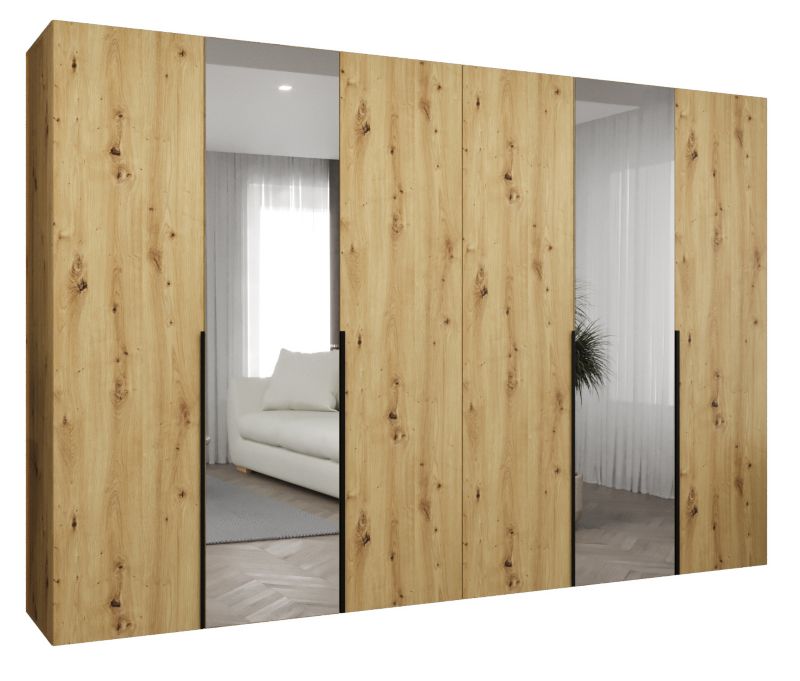 Szafa uchylna otwierana ALICANTE 2 300 wys 202 cm Artisan + Czarny 1 szt