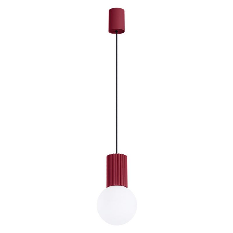 Lampa wisząca Sollux Lighting Halo 7693 burgundowo - biała nowoczesna 1xG9 x 1 szt.