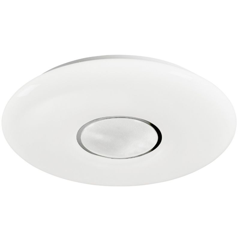 Plafon sufitowy nowoczesny Polux Lyra biały chromowany LED 72W 3000K-6500K 4320lm pilot IP20 wym: 8,5 x 51 x 51 cm - 1 szt.