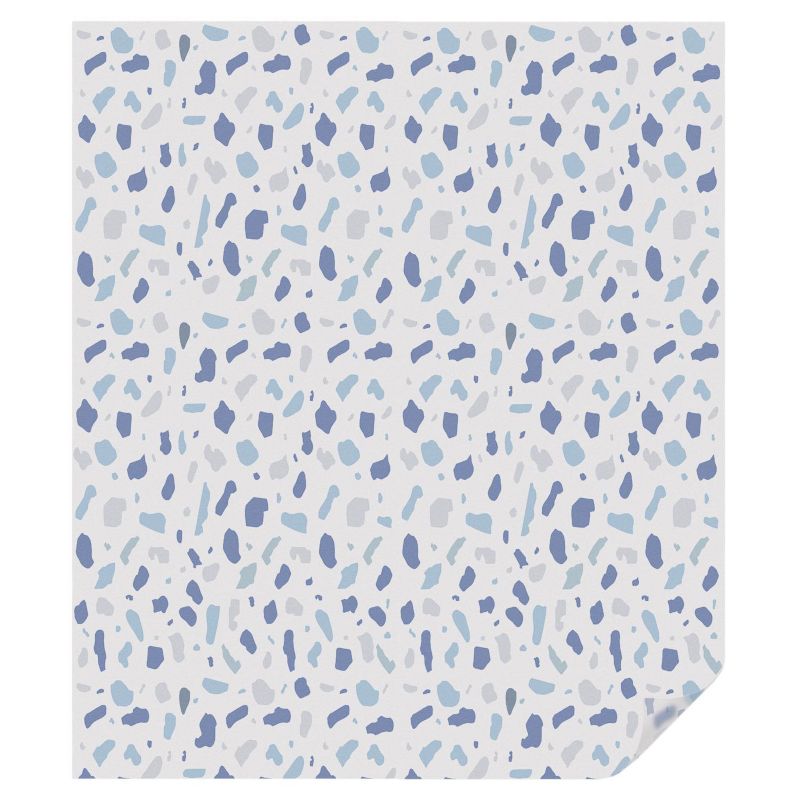 Dekoracyjna Folia Mleczna Tulup 100x116 cm Zapewnia Prywatność Niebieskie abstrakcyjne kształty 1 rol.