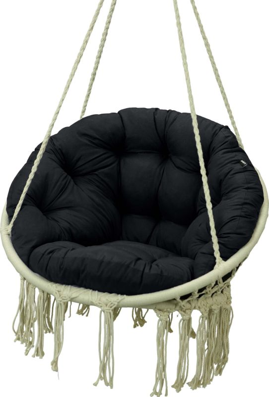 Poduszka na fotel wiszący AMPO 110x60 cm czarny 1 szt.