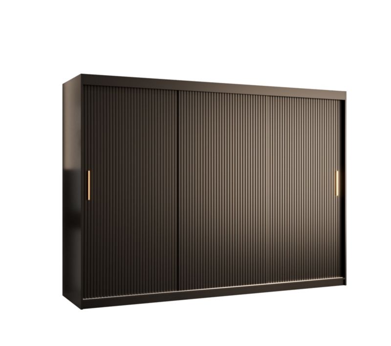 Szafa przesuwna Abiks RIFLO SLIM 1 250 czarny mat+ czarny mat 1 szt.