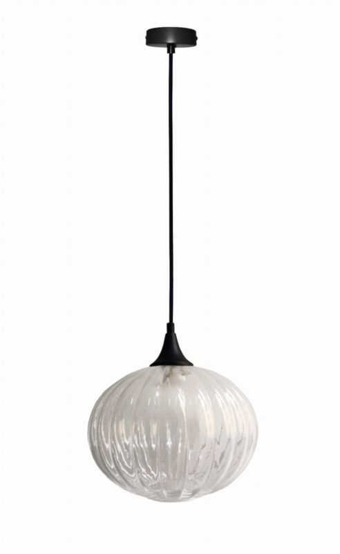 Lampa sufitowa wisząca Candellux Exeter czarno-bezbarwny wym: 90 x 24 x 24 cm 1xE27 x 40W 1 szt.